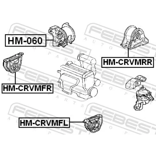 Uloženie motora HM-CRVMFL /FEBEST/ - obr. 1