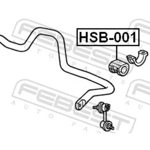 Uloženie priečneho stabilizátora HSB-001 /FEBEST/ - obr. 1