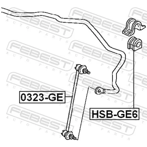 Uloženie priečneho stabilizátora HSB-GE6 /FEBEST/ - obr. 1