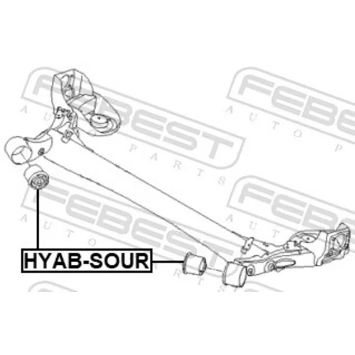 Uloženie tela nápravy HYAB-SOUR /FEBEST/ - obr. 1