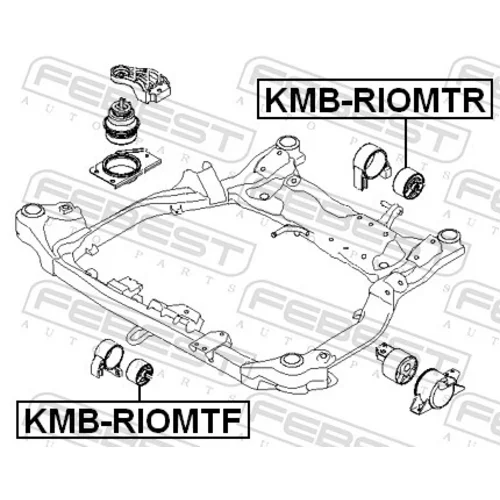 Uloženie motora KMB-RIOMTR /FEBEST/ - obr. 1