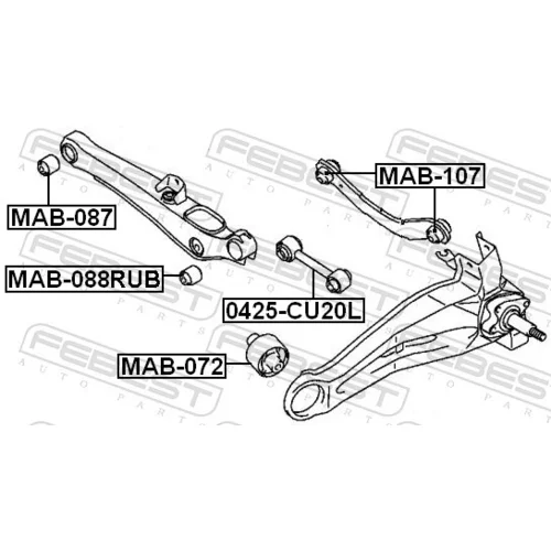 Uloženie riadenia MAB-088RUB /FEBEST/ - obr. 1