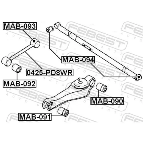 Uloženie riadenia MAB-092 /FEBEST/ - obr. 1