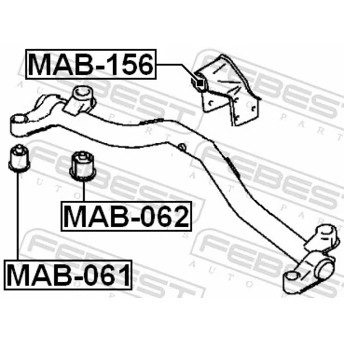 Uloženie, diferenciál MAB-156 /FEBEST/ - obr. 1