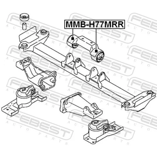 Uloženie motora MMB-H77MRR /FEBEST/ - obr. 1