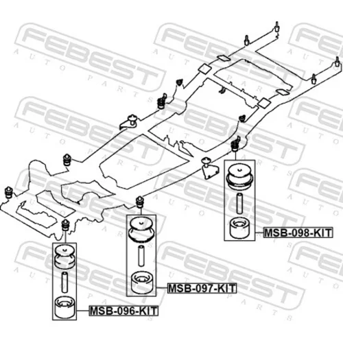 Uloženie, rám vozilda MSB-097-KIT /FEBEST/ - obr. 1