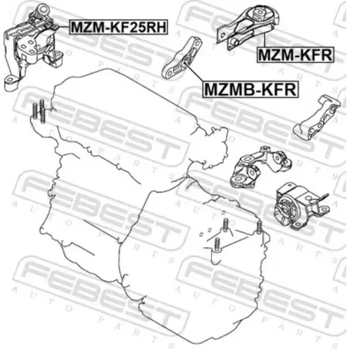 Uloženie automatickej prevodovky MZMB-KFR /FEBEST/ - obr. 1
