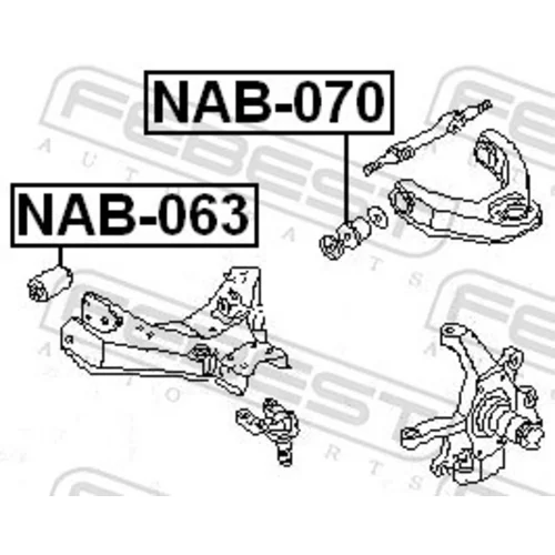 Uloženie riadenia NAB-070 /FEBEST/ - obr. 1