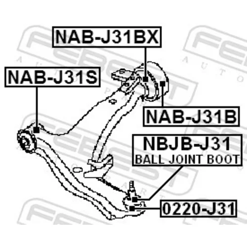 Uloženie riadenia NAB-J31B /FEBEST/ - obr. 1
