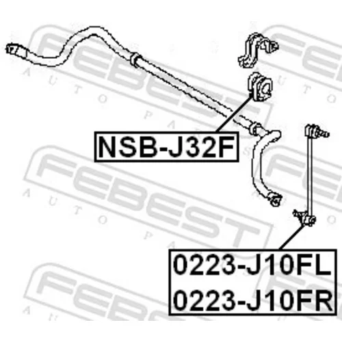 Uloženie priečneho stabilizátora NSB-J32F /FEBEST/ - obr. 1