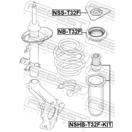 Ochranná sada tlmiča proti prachu NSHB-T32F-KIT /FEBEST/ - obr. 1
