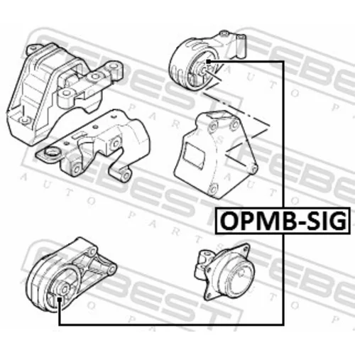 Uloženie motora OPMB-SIG /FEBEST/ - obr. 1