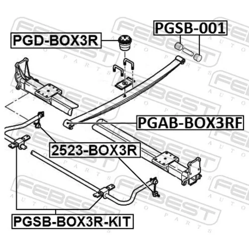 Opravná sada uloženia stabilizátora PGSB-BOX3R-KIT /FEBEST/ - obr. 1