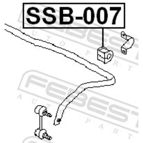 Uloženie priečneho stabilizátora SSB-007 /FEBEST/ - obr. 1
