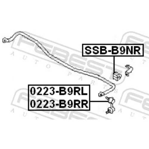 Uloženie priečneho stabilizátora SSB-B9NR /FEBEST/ - obr. 1