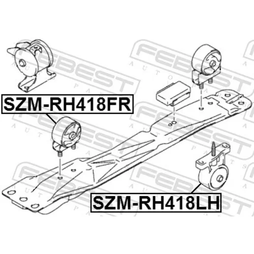 Uloženie motora SZM-RH418FR /FEBEST/ - obr. 1