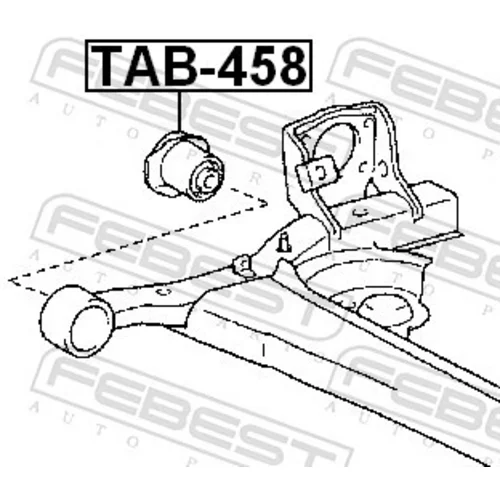 Uloženie tela nápravy TAB-458 /FEBEST/ - obr. 1