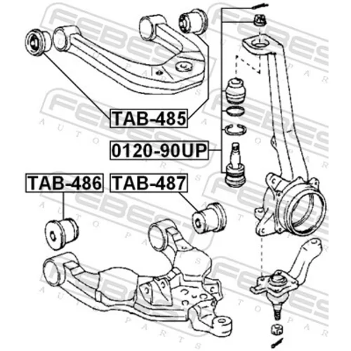 Uloženie riadenia TAB-486 /FEBEST/ - obr. 1