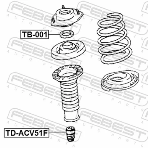 Doraz odpruženia TD-ACV51F /FEBEST/ - obr. 1