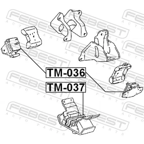 Uloženie motora TM-037 /FEBEST/ - obr. 1