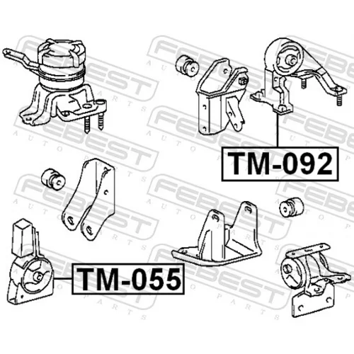 Uloženie motora TM-055 /FEBEST/ - obr. 1