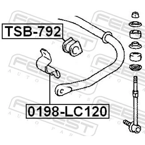 Uloženie priečneho stabilizátora TSB-792 /FEBEST/ - obr. 1