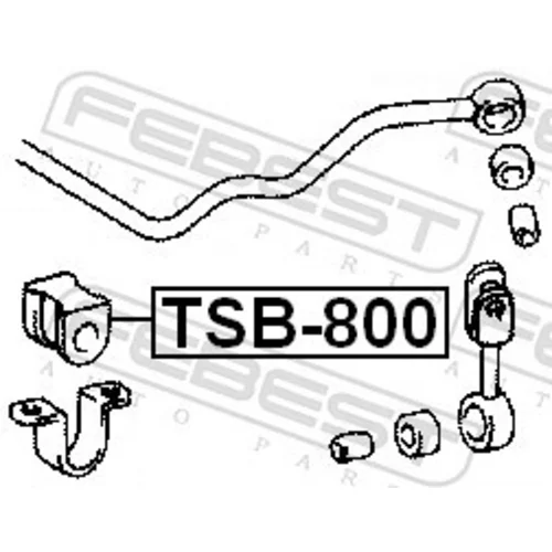 Uloženie priečneho stabilizátora TSB-800 /FEBEST/ - obr. 1
