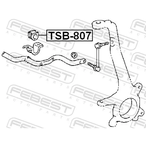 Uloženie priečneho stabilizátora TSB-807 /FEBEST/ - obr. 1