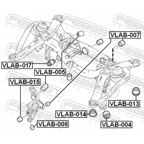 Uloženie riadenia VLAB-015 /FEBEST/ - obr. 1