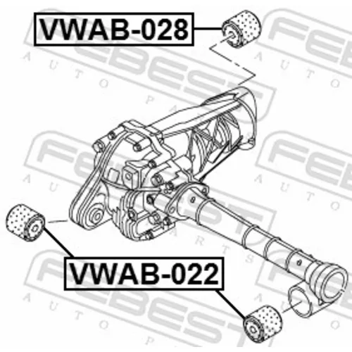 Uloženie, diferenciál VWAB-028 /FEBEST/ - obr. 1