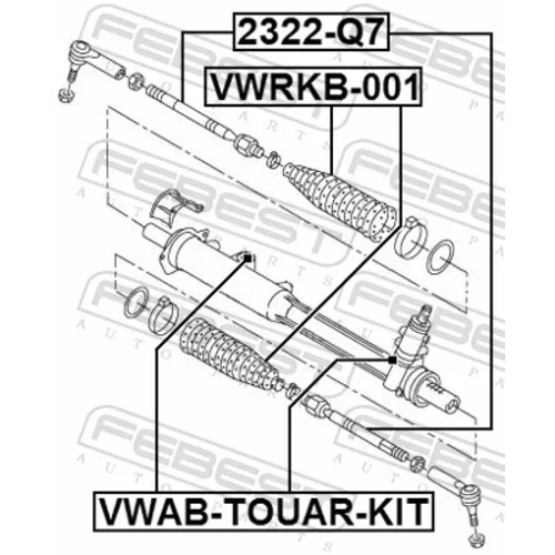 Uloženie prevodovky riadenia VWAB-TOUAR-KIT /FEBEST/ - obr. 1