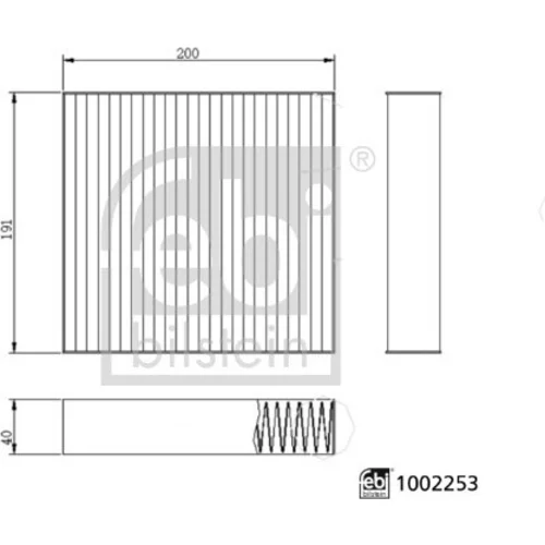 Filter vnútorného priestoru FEBI BILSTEIN 1002253