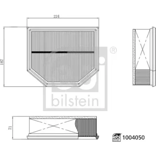 Vzduchový filter FEBI BILSTEIN 1004050