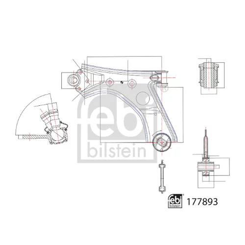 Rameno zavesenia kolies 177893 (FEBI Bilstein) - obr. 1
