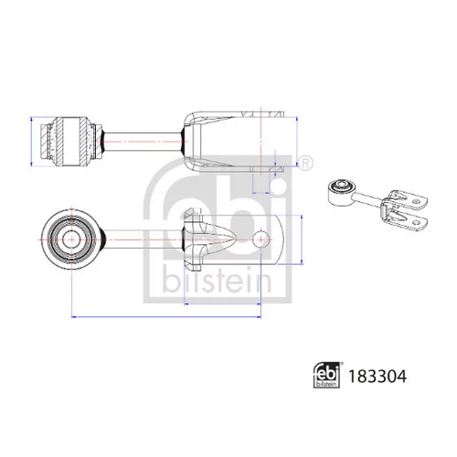 Tyč/Vzpera stabilizátora 183304 (FEBI Bilstein) - obr. 2
