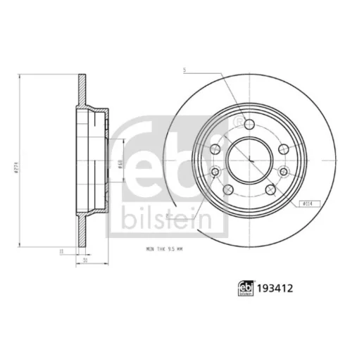 Brzdový kotúč FEBI BILSTEIN 193412