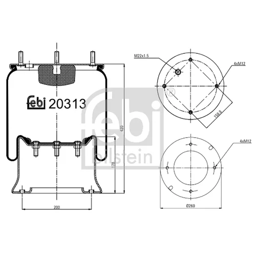 Mech pneumatického pruženia 20313 (FEBI Bilstein)