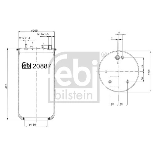Mech pneumatického pruženia FEBI BILSTEIN 20887