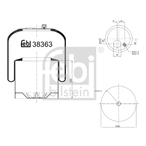 Mech pneumatického pruženia FEBI BILSTEIN 38363