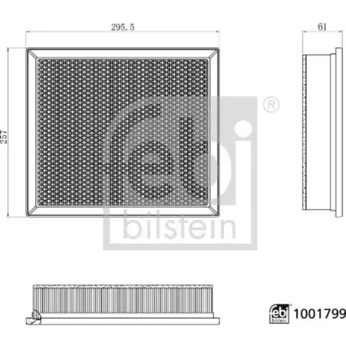 Vzduchový filter FEBI Bilstein 1001799