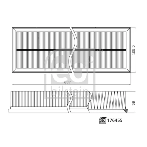 Vzduchový filter 176455 (FEBI Bilstein) - obr. 1