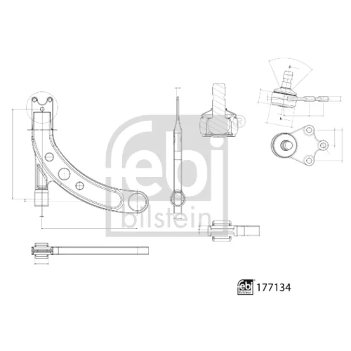 Rameno zavesenia kolies 177134 (FEBI Bilstein) - obr. 2