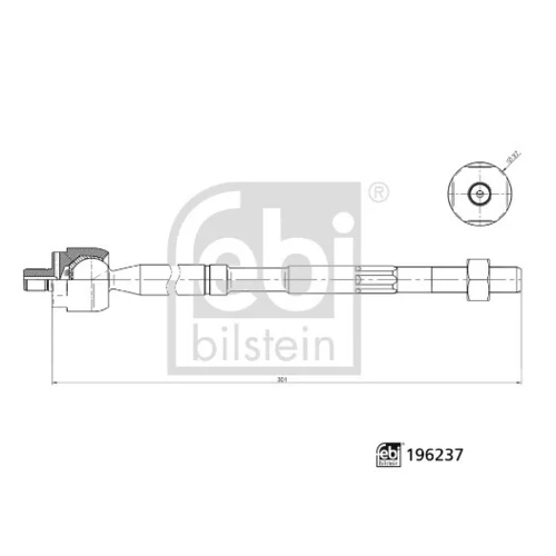 Axiálny čap tiahla riadenia FEBI BILSTEIN 196237