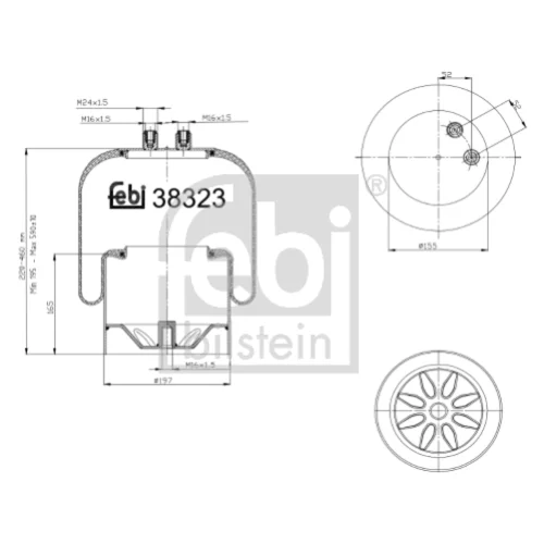 Mech pneumatického pruženia FEBI BILSTEIN 38323