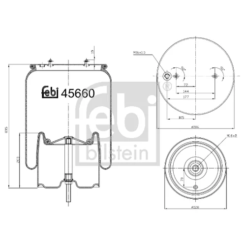 Mech pneumatického pruženia FEBI BILSTEIN 45660