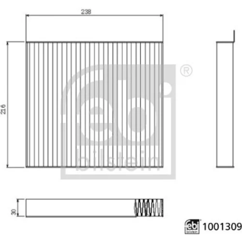 Filter vnútorného priestoru FEBI BILSTEIN 1001309