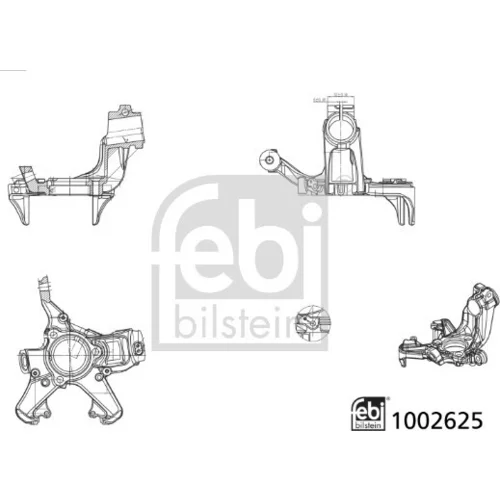 Čap nápravy zavesenia kolies FEBI BILSTEIN 1002625