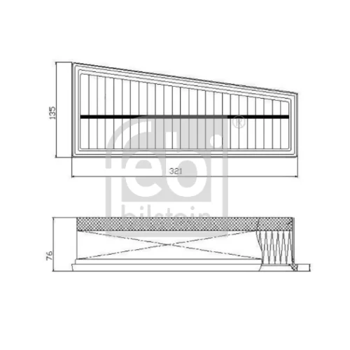 Vzduchový filter 172766 (FEBI Bilstein) - obr. 2