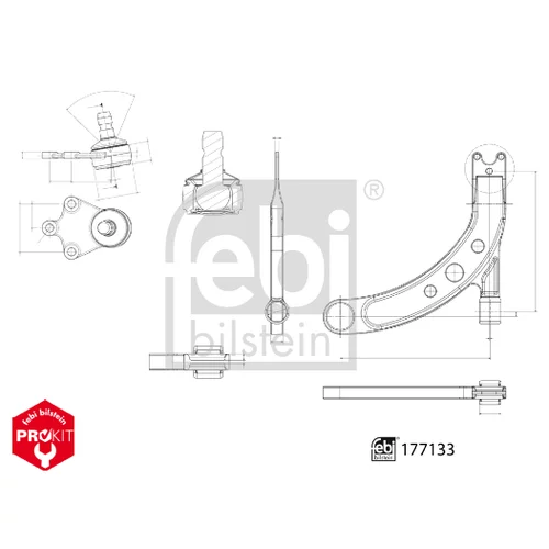 Rameno zavesenia kolies 177133 (FEBI Bilstein) - obr. 2