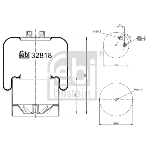Mech pneumatického pruženia FEBI BILSTEIN 32818
